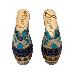NEW! Sam Edelman Karolyn Blue Espadrille Sandals